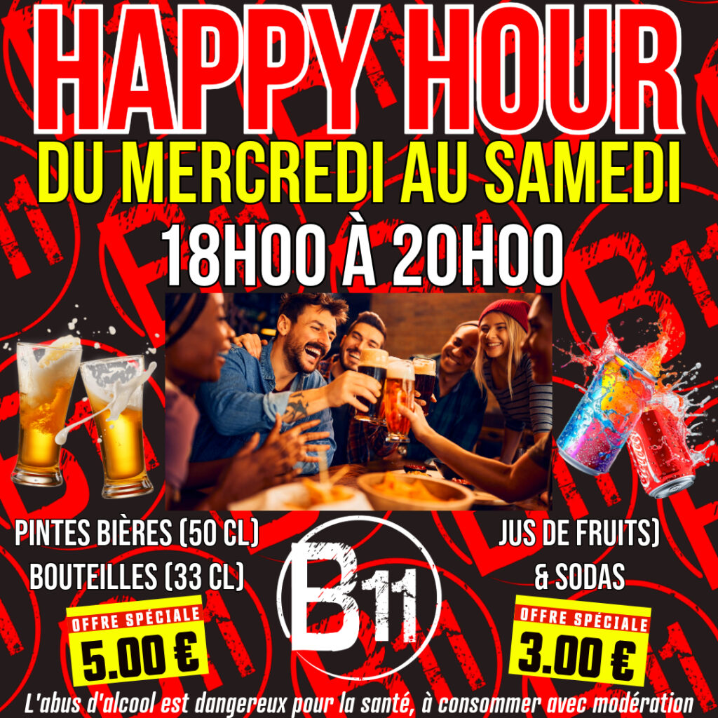 Happy Hour sur les bières à Bordeaux et Mérignac au Bar le B11 Bodega.