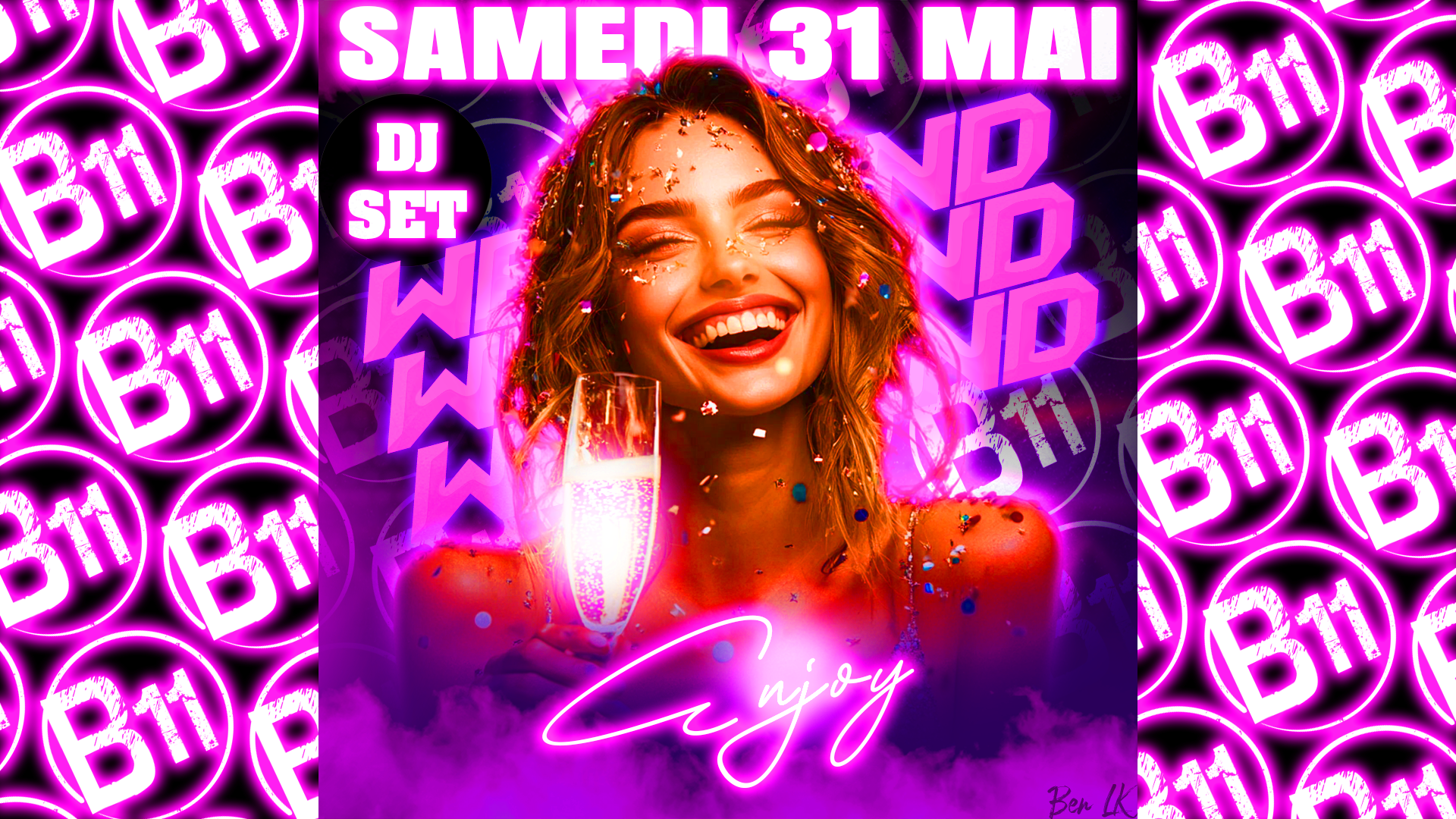 Affiche de soirée à thème au bar Bodega à Mérignac, près de Bordeaux, pour une soirée festive avec ambiance et animations pour de belles rencontres à partager.