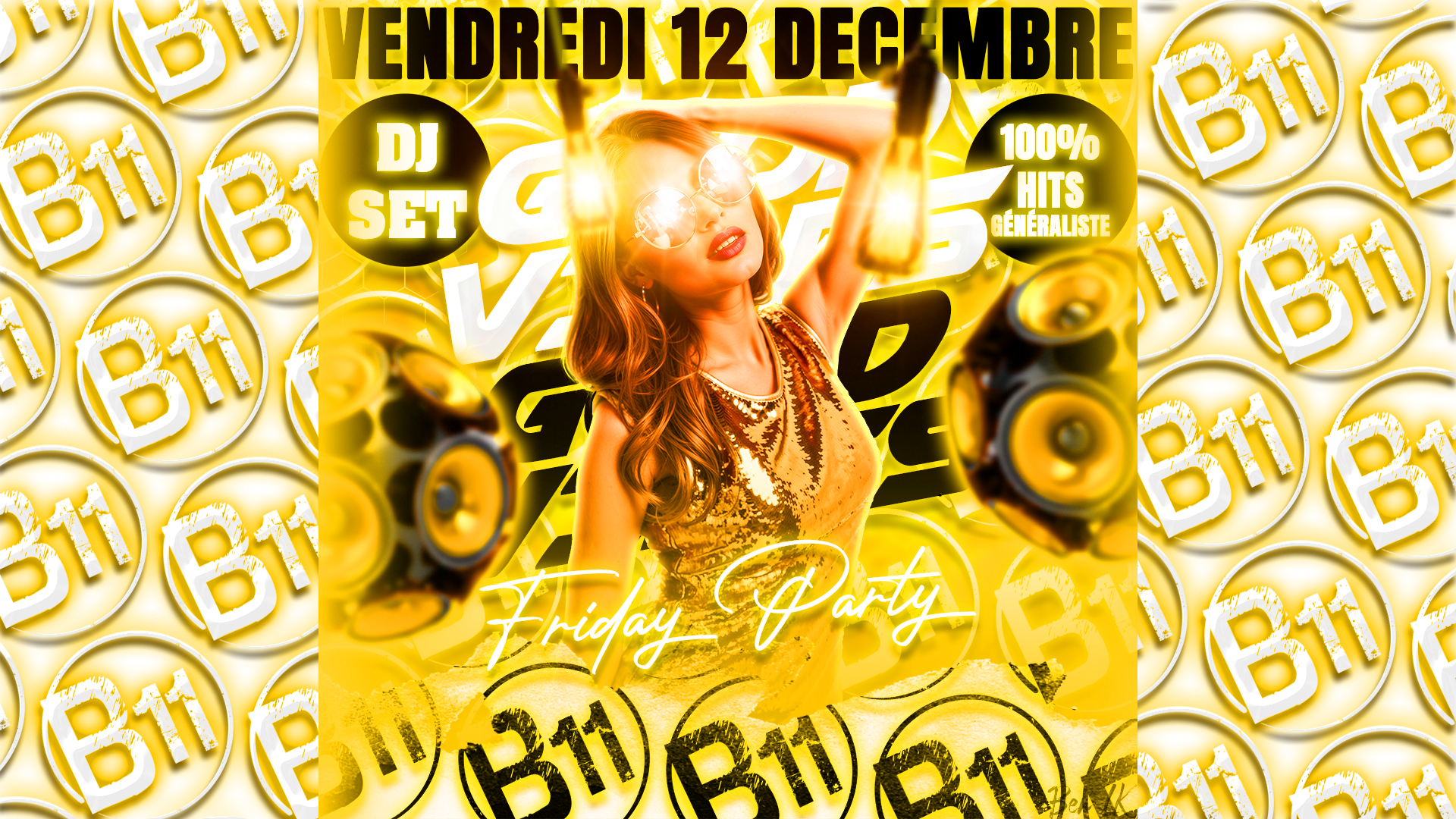 Affiche de soirée à thème au bar Bodega à Mérignac, près de Bordeaux, pour une soirée festive avec ambiance et animations pour de belles rencontres à partager.