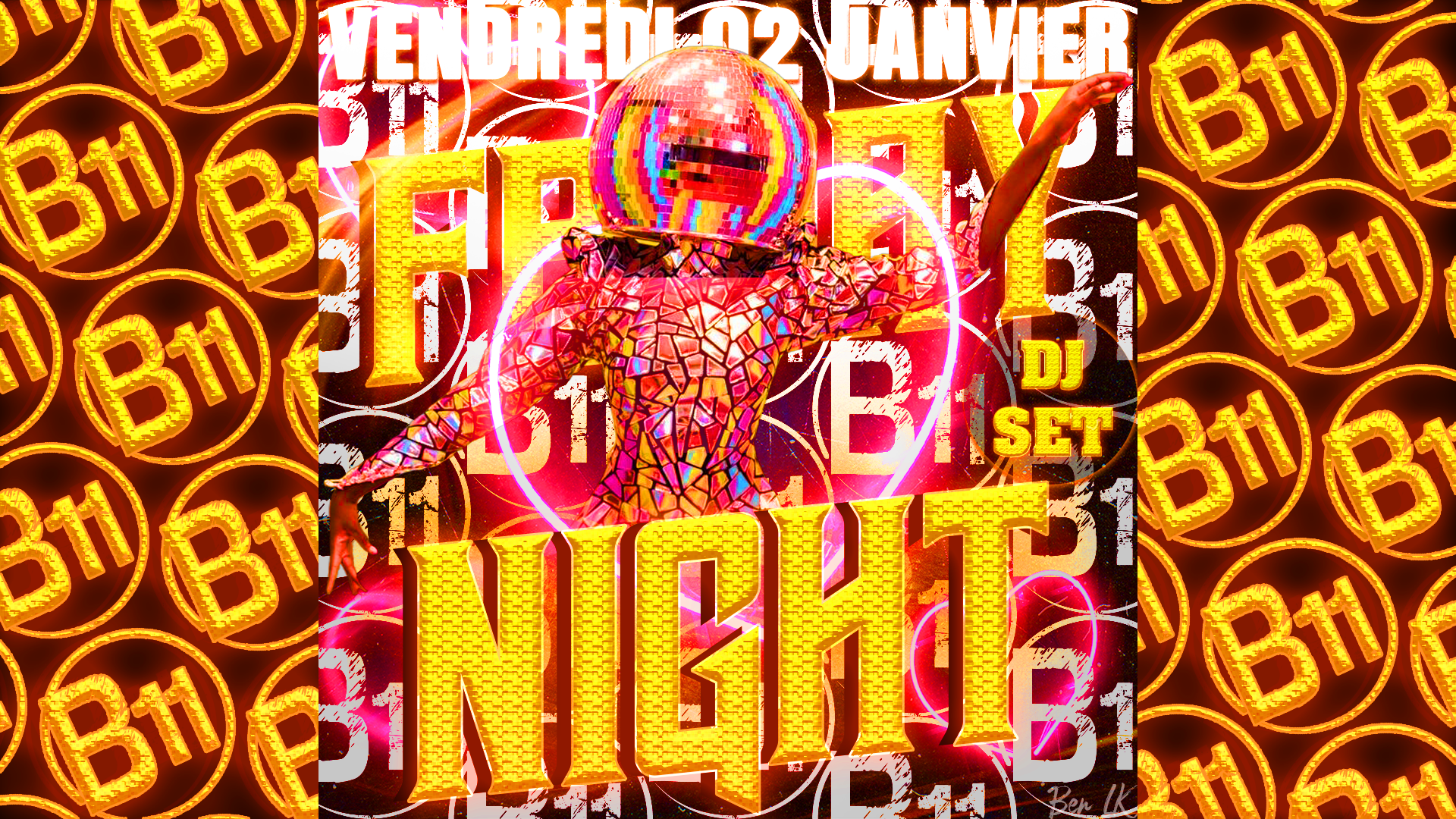 Affiche de soirée à thème au bar Bodega à Mérignac, près de Bordeaux, pour une soirée festive avec ambiance et animations pour de belles rencontres à partager.