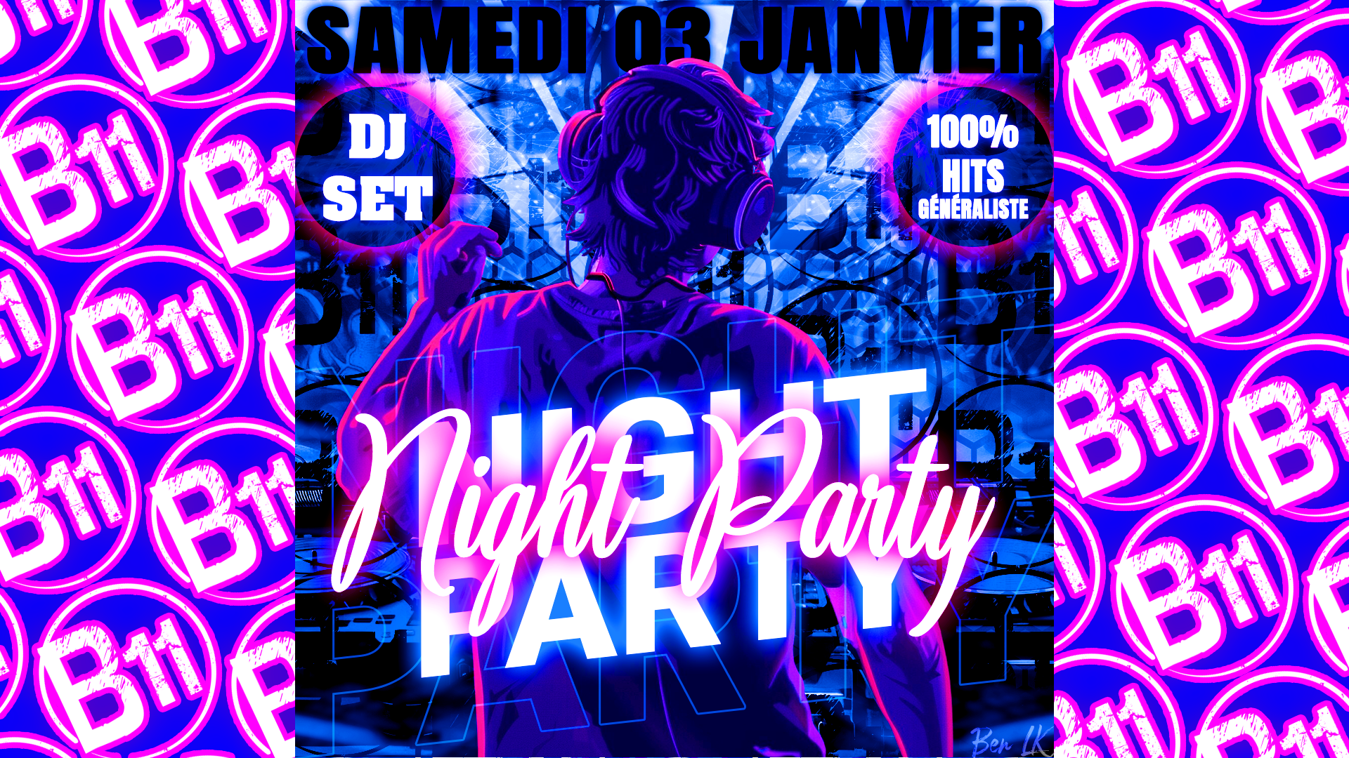 Affiche de soirée à thème au bar Bodega à Mérignac, près de Bordeaux, pour une soirée festive avec ambiance et animations pour de belles rencontres à partager.